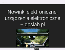 Tablet Screenshot of gpslab.pl